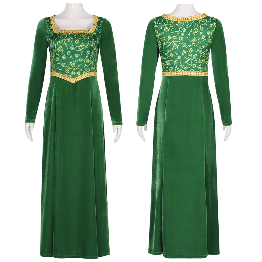 

CosDaddy Princess Fiona Cosplay Costume Adult Women Dress Wig Suits Halloween Carnival Costume