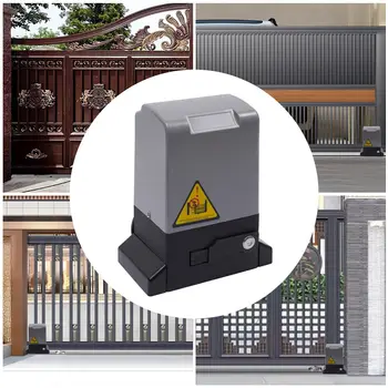 550W/750W Sliding Electric Gate Opener Set Automatic Motor Hardware Metal Fast Door Opener 1200/1800KG w/Remote Control IP44 2