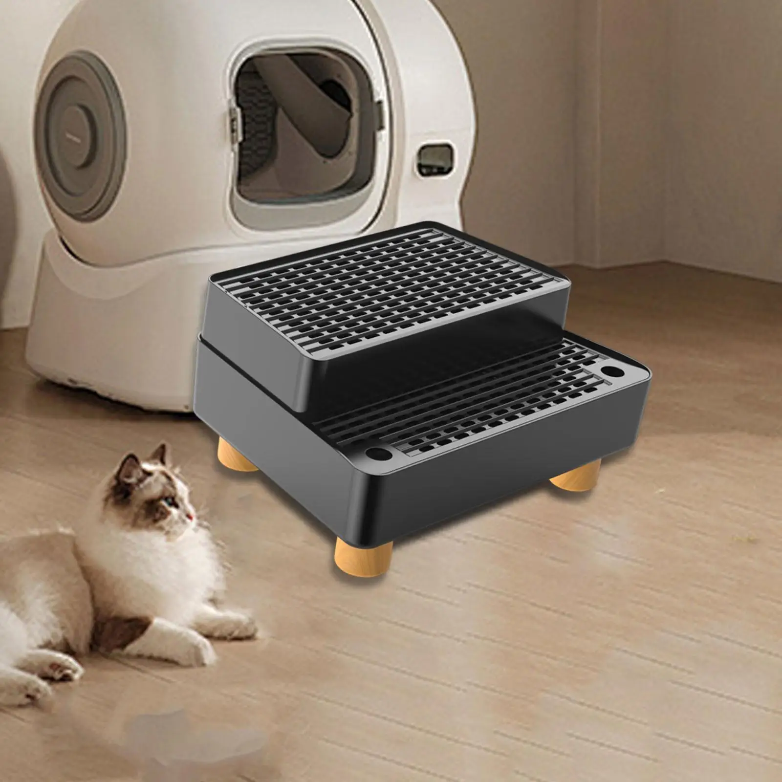 Cat Litter Step Ramp Leakproof Footboard Double Layer Non Slip Removable Pad for Cat Condo and Litter Box for Cats Cat Litter Step Ramp Leakproof Footboard Double Layer Non Slip Removable Pad for Cat Condo and Litter Box for Cats