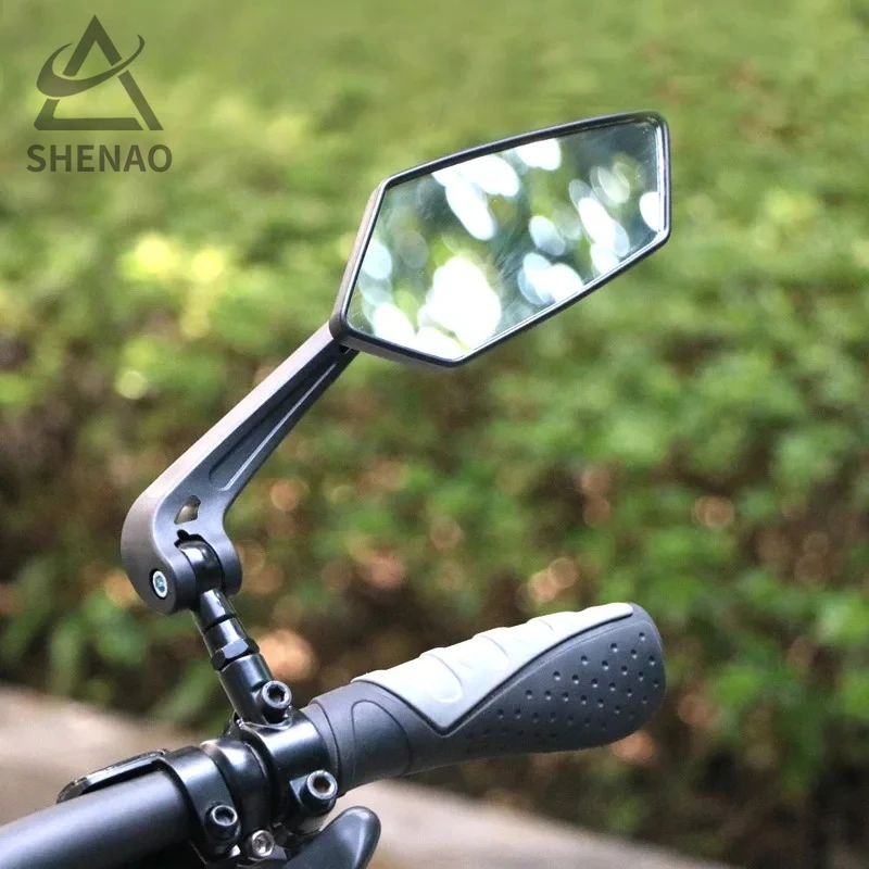 Bicycle Rearview Mirror Clear Wide Range Adjustable Handlebar Left Right for Cycling