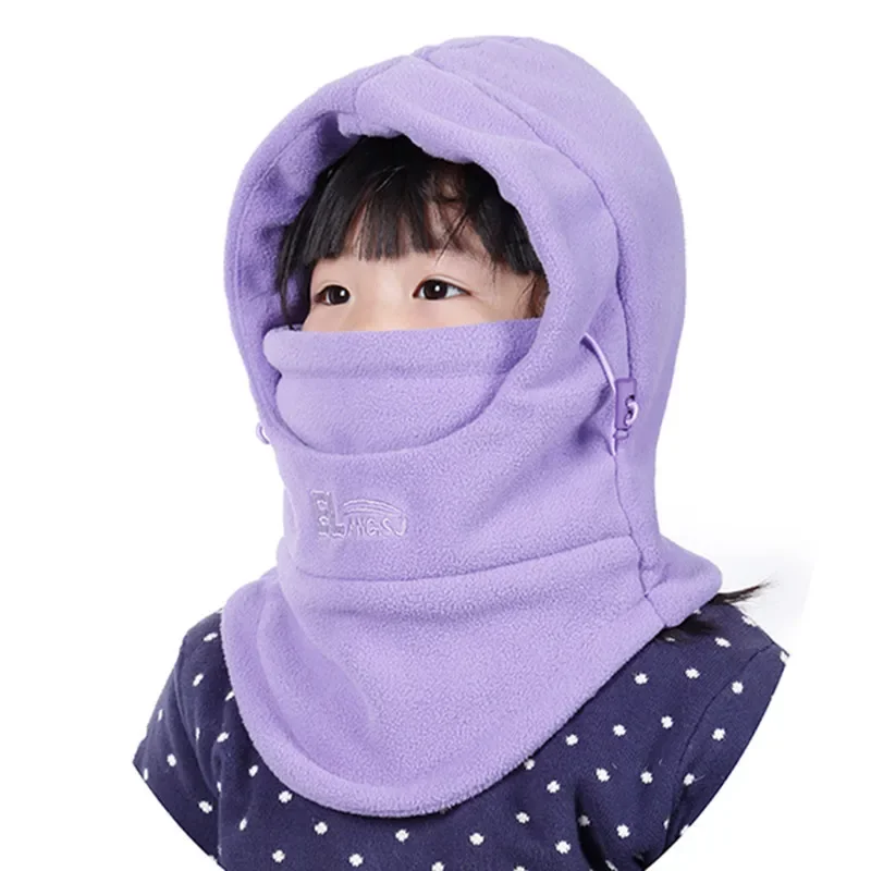 3-12세 어린이 발라클라바 스키 비니 겨울 페이스 마스크(후드 포함) 추운 날씨 눈 모자 및 용 목 워머 소년 소녀