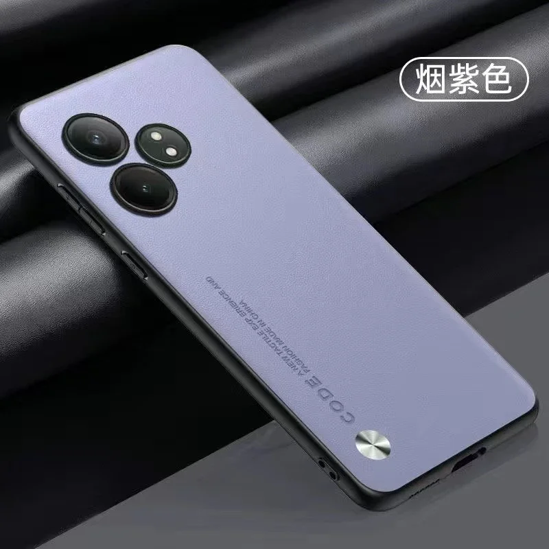 Elegant Leather Shockproof Phone Case with Camera Protection and Matte Silicone Back