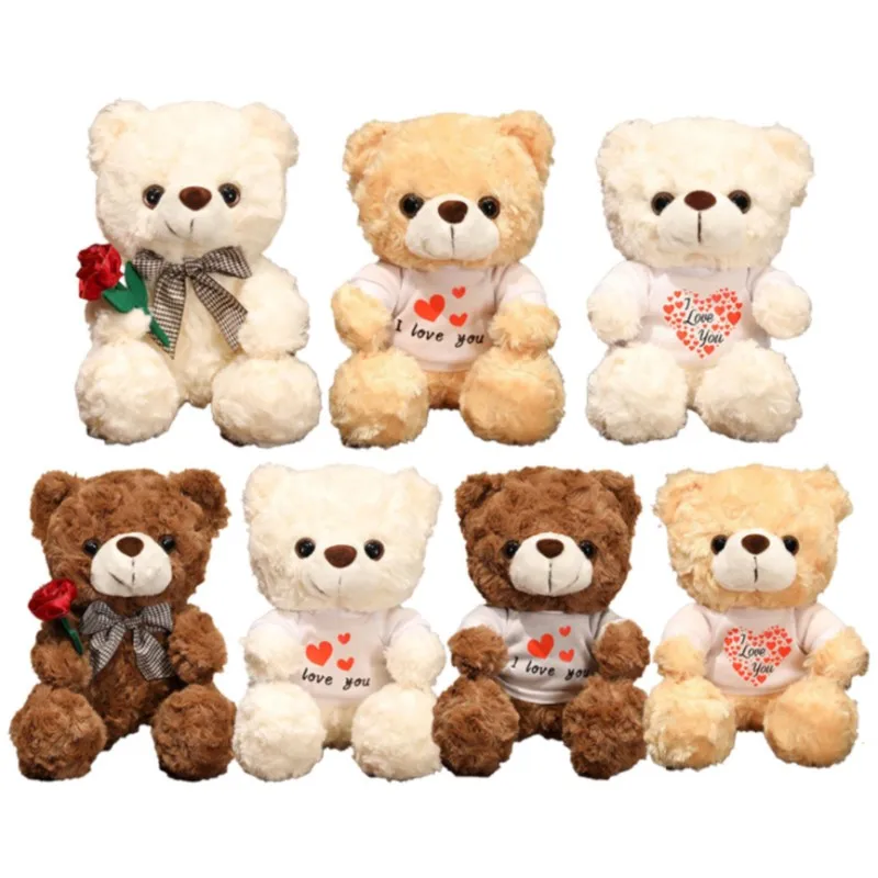 

New 20cm Cute Teddy Bear Plush Toy Soft Stuffed Animals Doll Birthday Surprise Gift Girlfriends