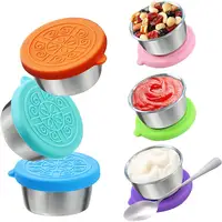 Leakproof Sauce Cups Salad Dressing Container with Lids Portable Refillable Sauce Box Condiment Lunch Box Barbecue Sauce Bottle 1