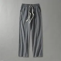 Linen Pants Men Plus Size 9XL 8XL Pants Summer Linen Trousers Male Fashion Casual Solid Color Pants Big Size 8XL 9XL 2