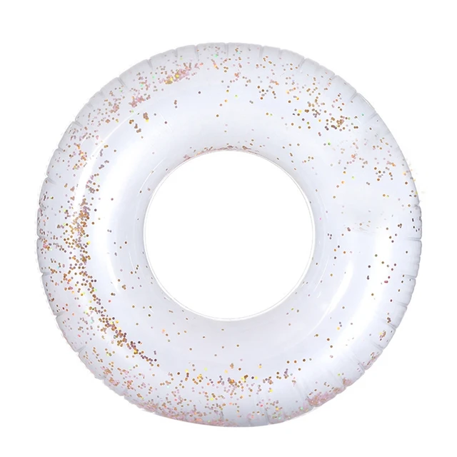 50/60/70/80cm Transparent Swim Ring Pool Float Backyard Swimming Pool PVC Float Beach Water Life Rings Child Party Favor 2