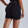 46680-febddd.jpg Yoga Basic 4pcs Marled Knit Scrunch Butt Wideband Waist Seamless Sports Shorts