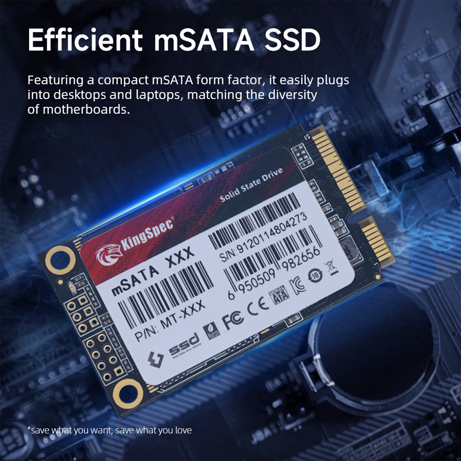 KingSpec mSATA 120gb 240gb SSD Mini SATA SSD Item SATAIII Internal Solid State Drive Disk HD SSD MSATA3.0 for Desktop PC