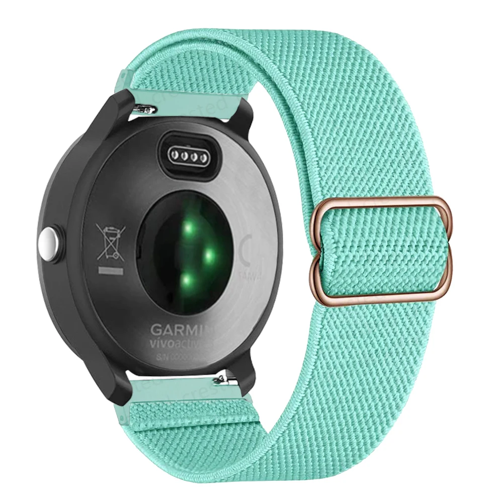 Durable Nylon Elastic Loop Wristband Bracelet - 20mm/22mm Strap