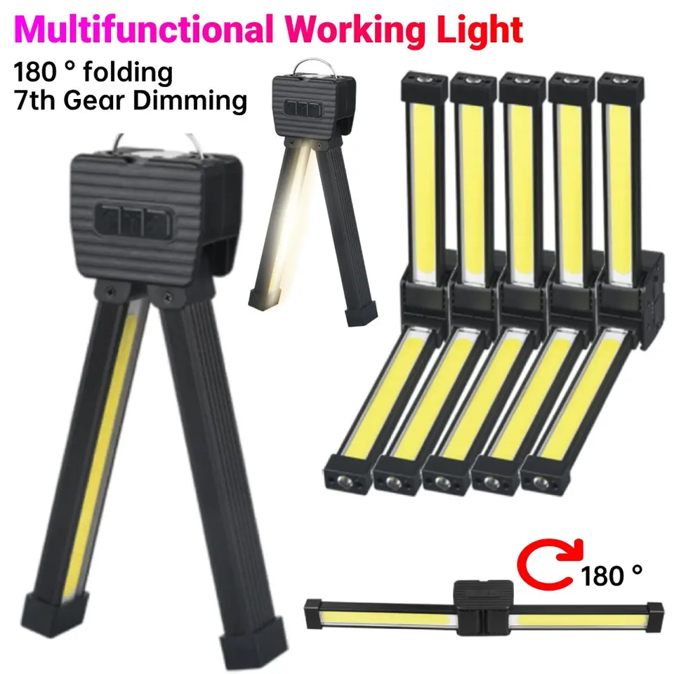 Gym Light For Posing Gym Lights For Posing, Portable Magnet LED Posing Lamp, Magnetic Work Light With 180 Degree Folding, Posing Lamp, Handheld USB Rechargeable Worklight, Power Bank Camping Light (2PCS Magnetic