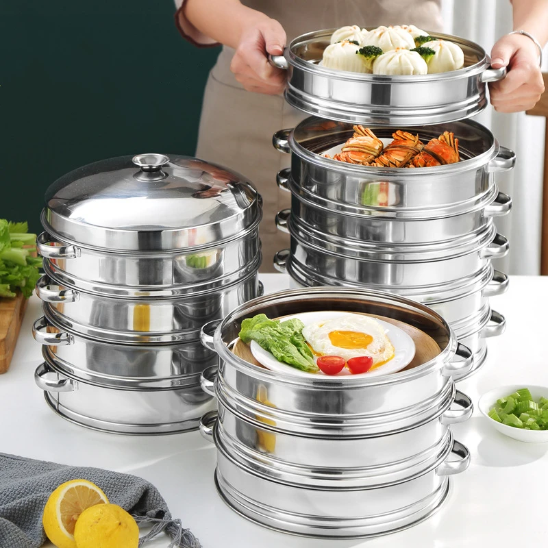 Steaming Grid Steam Basket Thickened 304 Stainless Steel Full Range  Household Kitchen Tools Large Hole Steamer - AliExpress