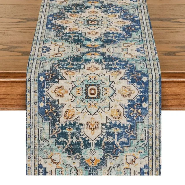 Bohemia Linen Table Runners Country Pastoral Style Jacquard Rectangular Tablecloth Kitchen Table Table Runner Home Party Decor 5