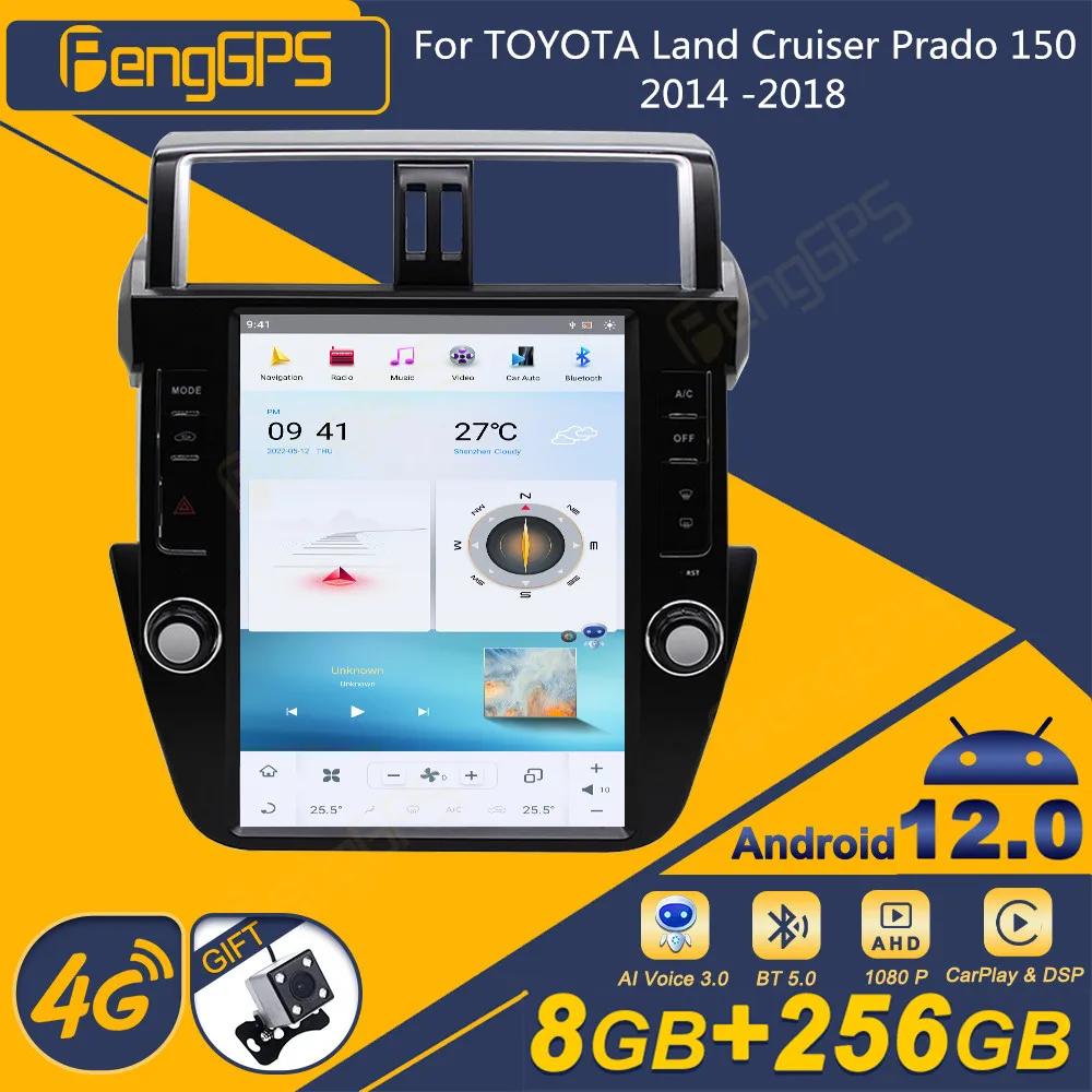 

Qualcomm 8 Core For Toyota Land Cruiser Prado 150 2014 -2018 Android Car Radio Screen 2din Stereo Receiver Autoradio Unit