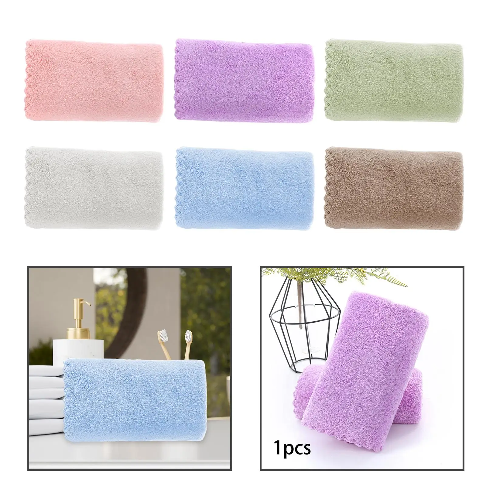 Bath Towel Lightweight Soft Multipurpose Cleaning Cloth Washcloths Hand Face Towel for Kitchen Home Shower Swimming Bathroom