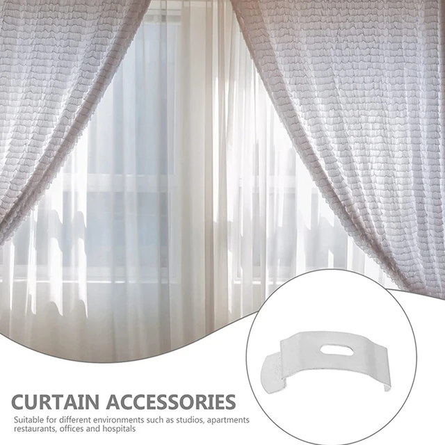 10 Pcs Curtain Installation Code Vertical Accessories Louver Fixation  Brackets Metal Stand Ceiling Blinds Support - AliExpress