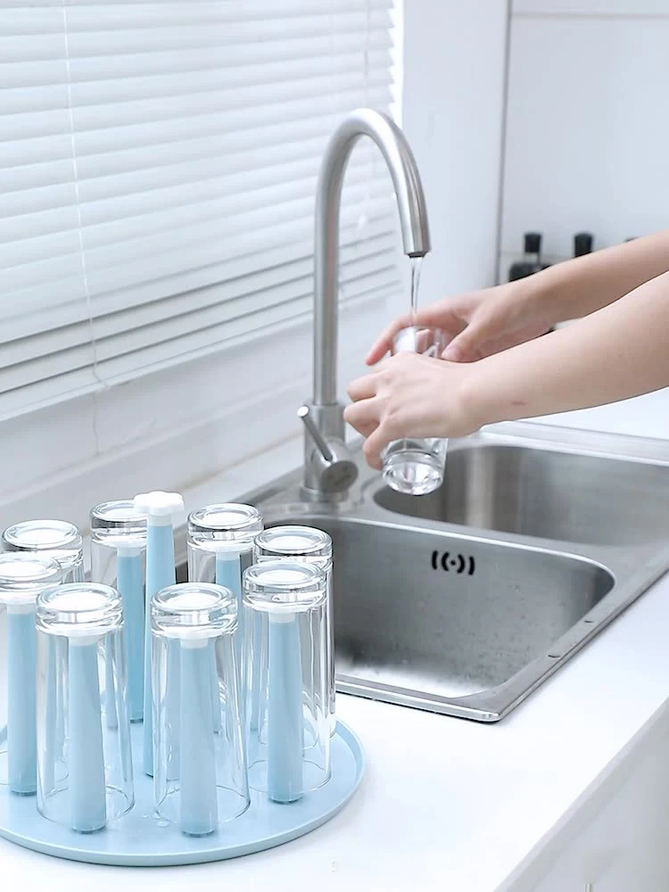 Kitchen Cup Drying Rack Dust-Proof Glass Cup Drainer Holder Stand Detachable Bottle Dish Drying ShelfStorage Tray Kitchen Tool 3