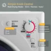 2.6 Cu.Ft Portable Clothes Dryer, 110V 1400W Electric Compact Front Load Tumble Laundry Dryer with Stainless Steel Tub & Easy Co 3