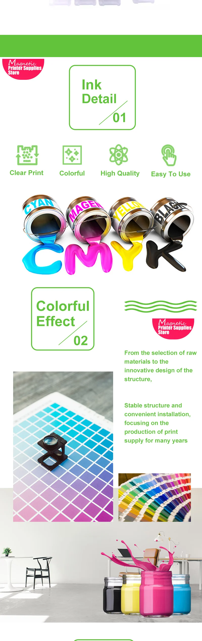 Description Picture 4 of itemNEW 4Color LC424 Standard Compatible for Brother DCP-J1200DW Printer Ink Cartridges LC424 Multifunctional All-in-one Machine