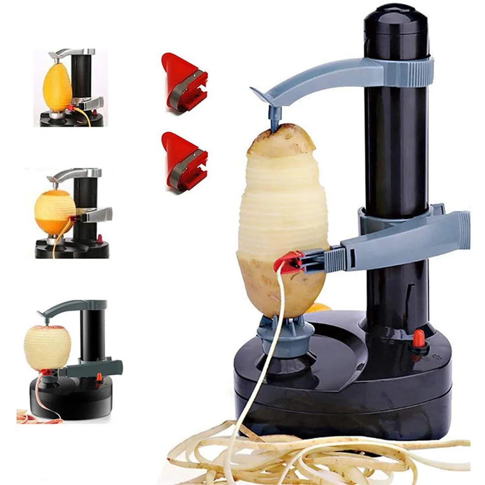 Electric Fruit Vegetable Spiral Apple Peeler Cutter Slicer Fruit Potato Vegetables Automatic Pear Peeling Cutter Kitchen Gadgets