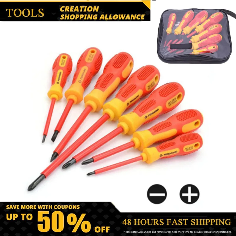 Insulated Screwdriver Set Withstand Voltage 500V Precision