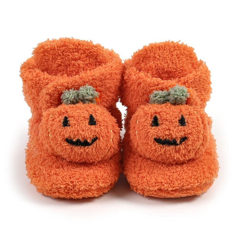 AvoDovA-Baby Winter Snow Warm Boots Cute Soft Non-Slip Baby Walking Shoes Toddler Shoes Christmas Cartoon Santa Claus Boots
