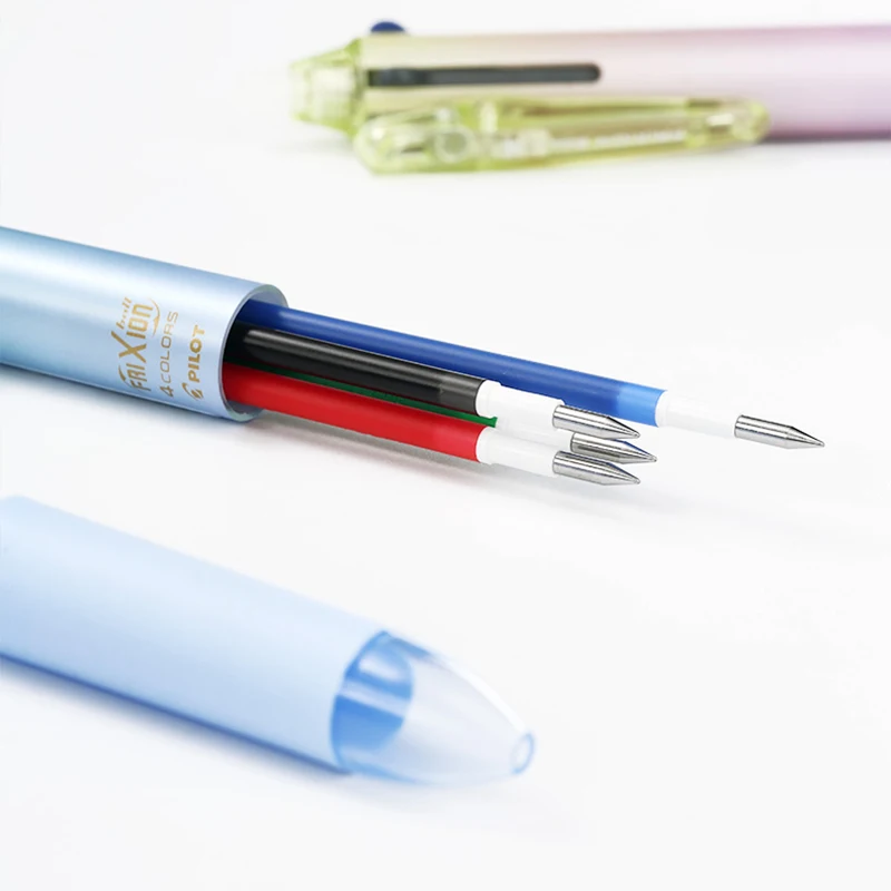 Japan PILOT FriXion Gels Pen 4 Colours Erasable Gel Pen 0.38mm Student Pens 0.5mm Fine Gel Ink Office Stationery