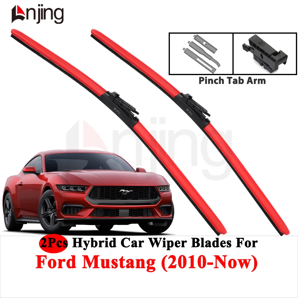 LNJING Bunte Hybrid-Scheibenwischerblätter für Ford Mustang 2010-heute