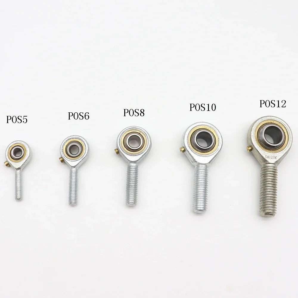 Rod End Joint Bearings Male Right Hand Threaded Metric Spherical Plain Bearing 5mm/6mm/8mm/10mm/12mm/14mm POS POS8 POS6 1PCS spherical bearings,rod end bearing,rod end,rod ends