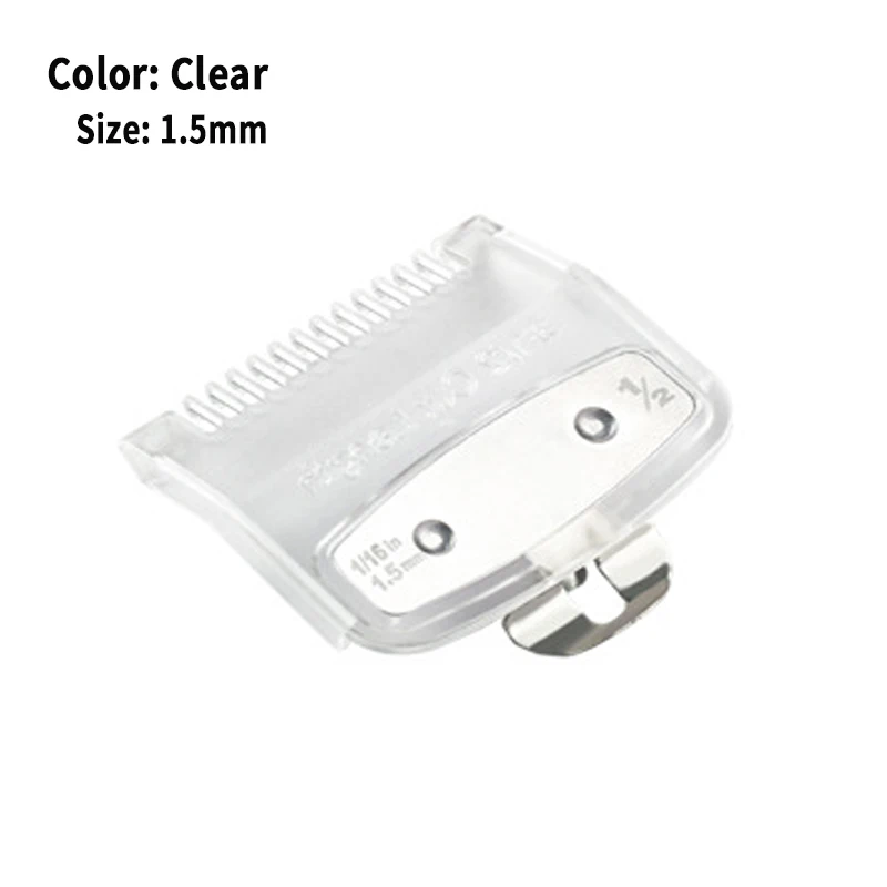 Professional Hair Clipper Limit Guide Comb for Wahl Trimmer Barber Guide Comb Haircut Tool Clipper Limit Combs Black/Clear
