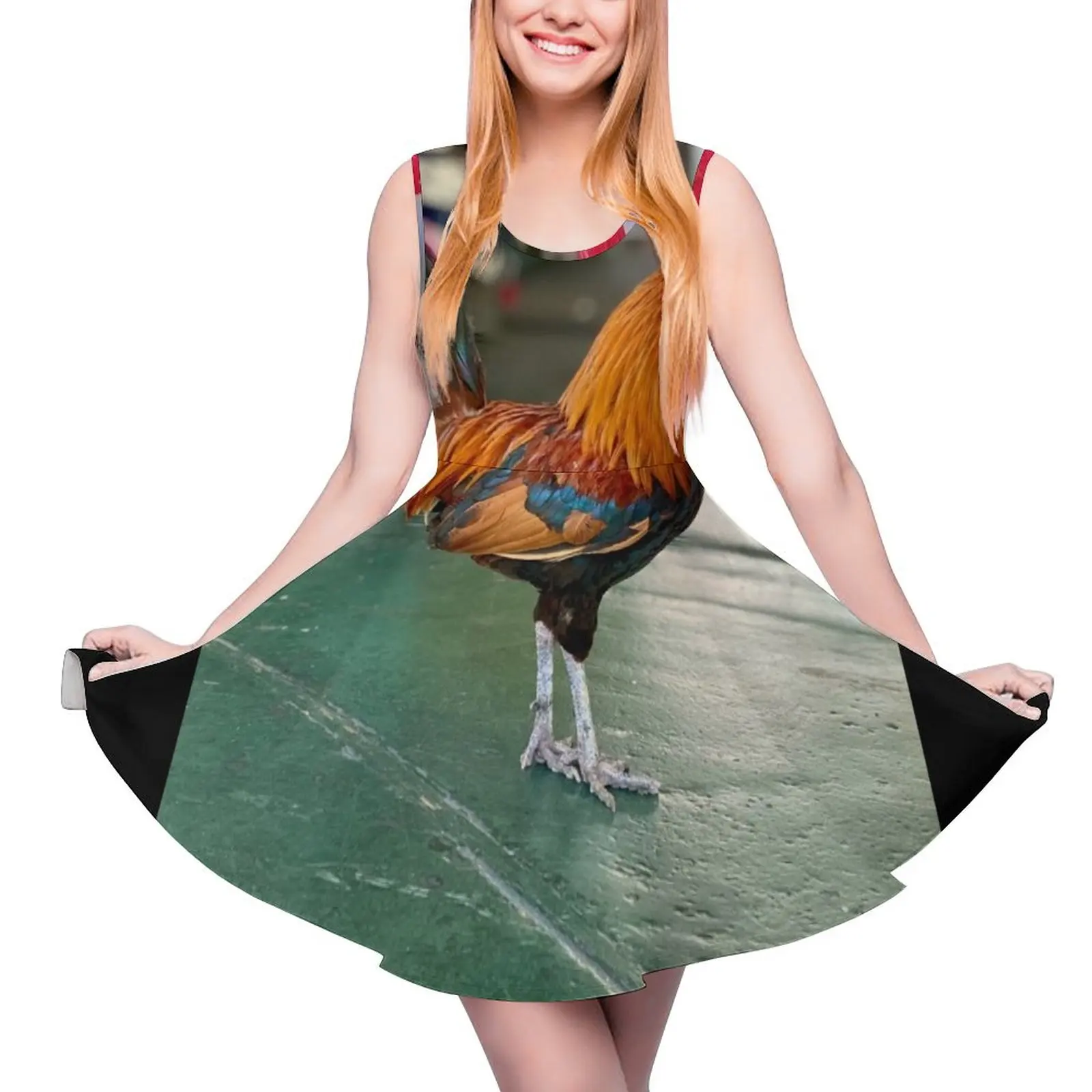 

Key West Chicken Round Neck Dress luxury dress dress for women