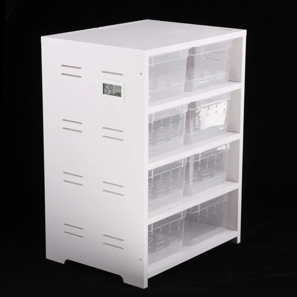 PVC Breeding Cabinet for Reptile In Winter Reptile Terrarium 8 Breeding Boxes