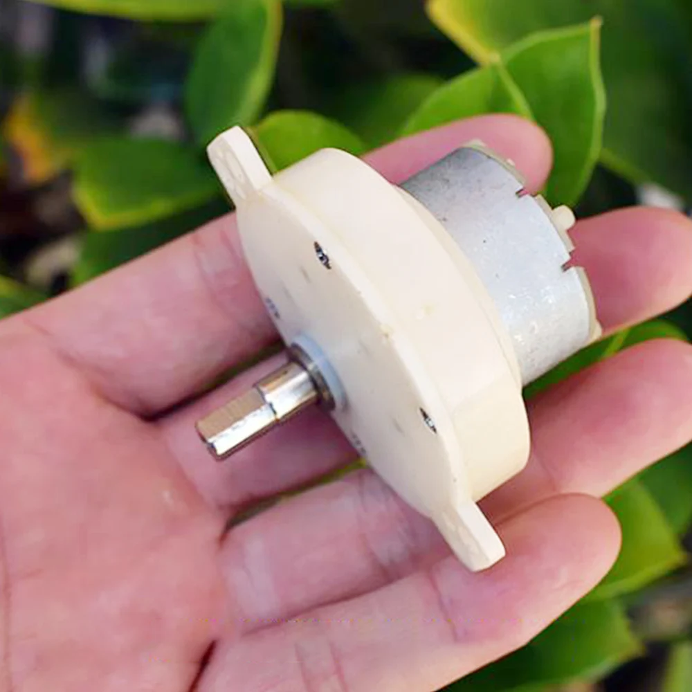 Dc 6V-12V 5Rpm-11Rpm Precious Metal Brush 500 Geared Motor Large Reduction Ratio Slow Speed Reducer Gearbox Stage Light Motor