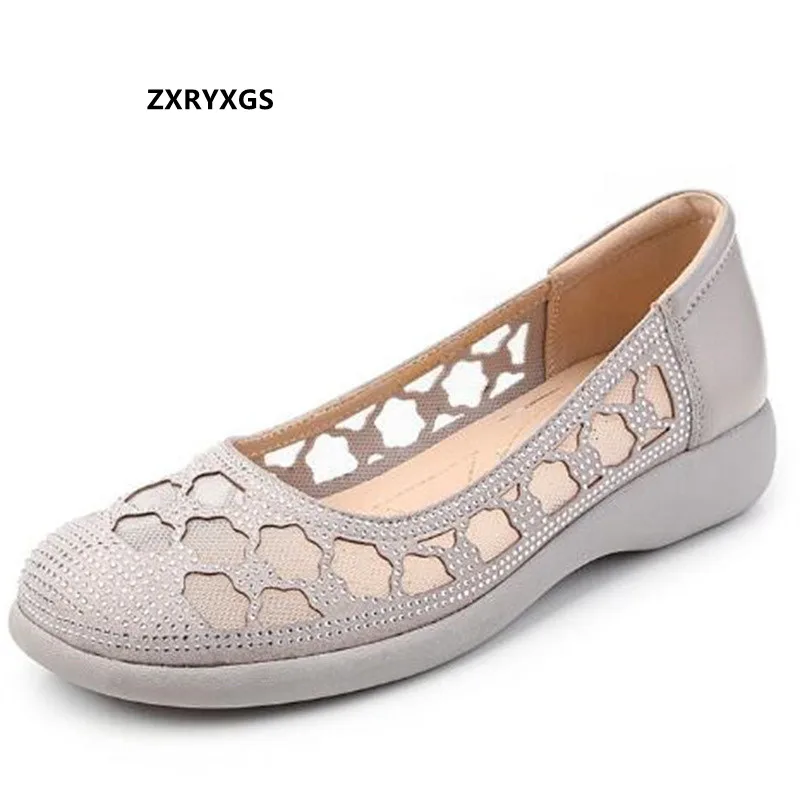 

Новинка 2022, Высококачественная сетчатая обувь с круглым носком из микрофибры, модные сандалии, плоская мягкая подошва, женские сандалии