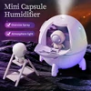 220mL Space Capsule Air Humidifier USB Plug in Rechargeable Mist Aromatherapy Water Diffuser 7 Colors Atmosphere Light 2