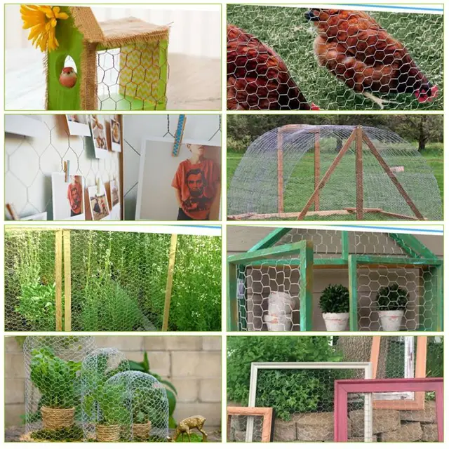 0,4X5 M Huzalkerítés Hatszögletű Huzalháló Rozsdamentes Acél Hálószűrő Nettó Fém Elülső Javítás Rögzítse A Csirke Kerítés Hálóhálót - Image 5