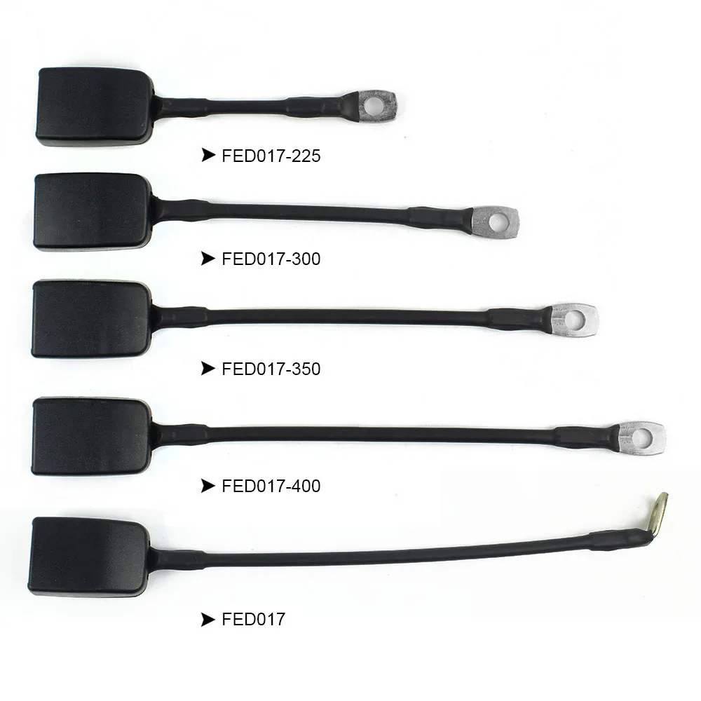Long Stalk L=225mm Black Color 21.5mm Tongue Plastic Car Seat Belt Buckle (FED017-225)
