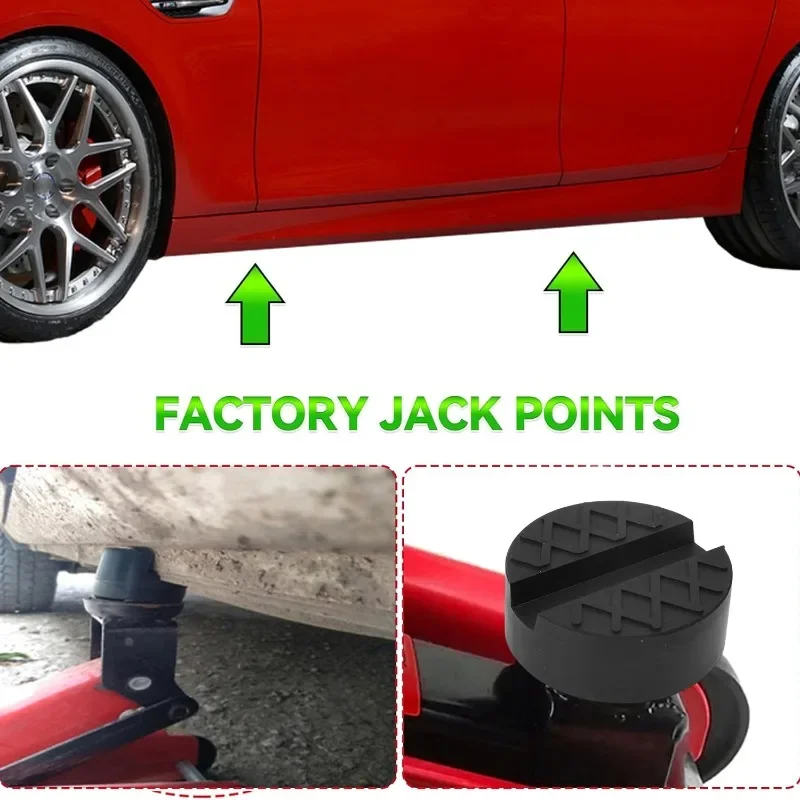 Car Lift Jack Stand Pads Black Rubber Slotted Floor Pad Frame Rail Adapte for Auto SUV Van Pickup Lift Rubbers Jack Pads