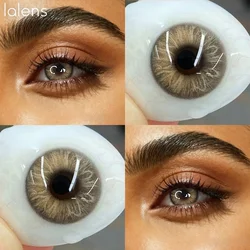 Lalens Iris Blue Gray Eye - Enlarging Cosmetic Contact Lenses - Natural Beauty Enhancement (Iris Brown)