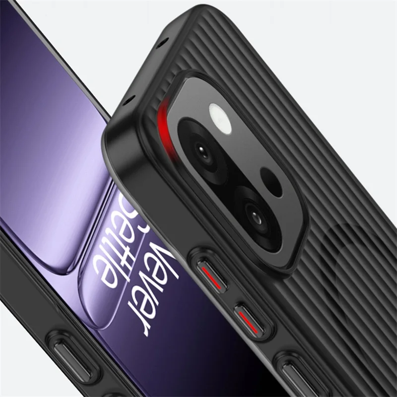 Corrugated Matte Transparent Hard PC Magnetic Anti-Drop Phone Case