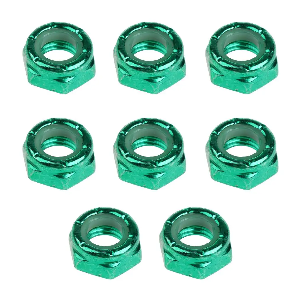 8pcs Pack Durable Skateboard Longboard Trucks Wheels Replacement Axle Nuts Hardware for Longboard Repair,skateboard accessories,skateboard bearings,skateboard tools,skateboard wheel