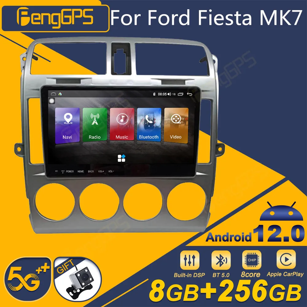 Per Ford Fiesta Mk7 Autoradio Android Autoradio 2 Din Ricevitore Stereo Lettore Dvd Multimediale Navigazione Gps Schermo Dell'Unità Principale