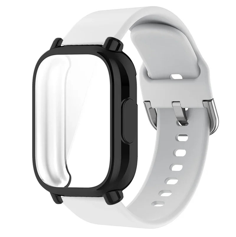 Silicone Strap with Case for Smart Watch, 22mm, Compatible with Watch 5 Active Lite