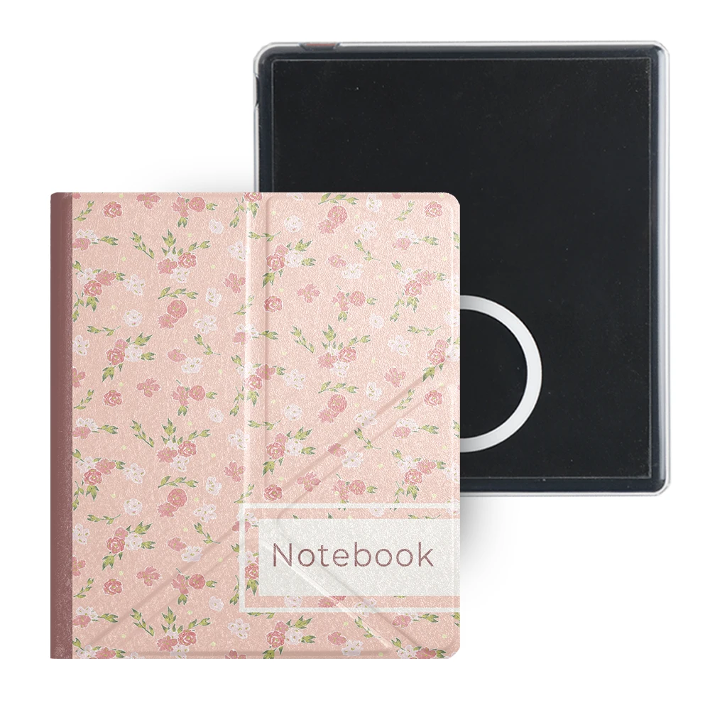 Twosheep Magnetic Detachable Case with Auto Sleep/Wake - Small Fresh Floral Design, 7 Inch