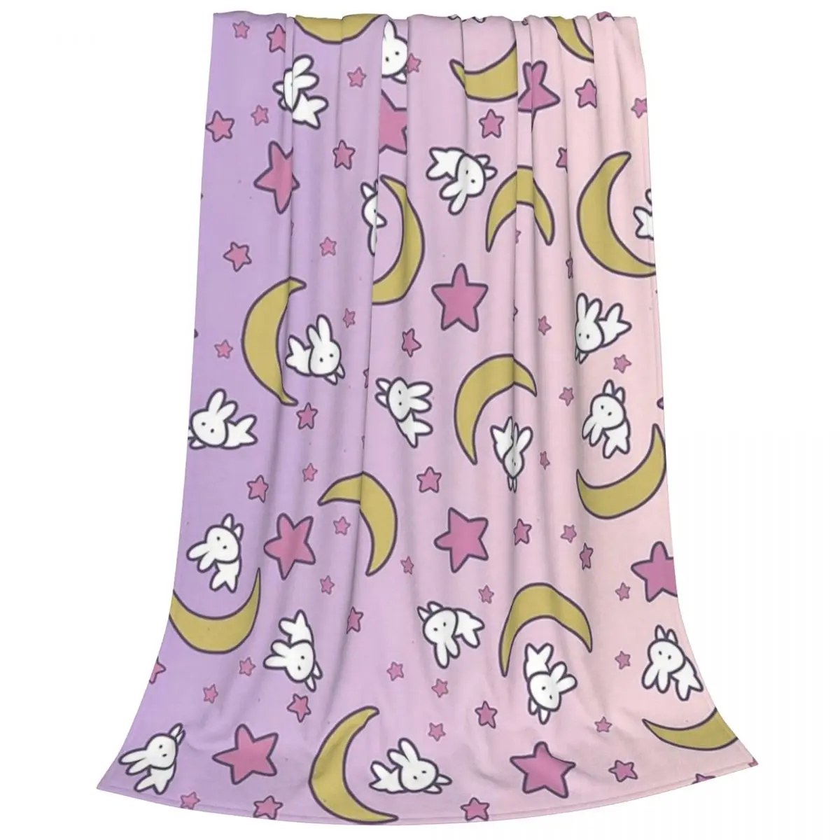 Sailor Moon - Usagi's Print Moon Bunny Blanket Blanket Fleece Super Soft Sofa Throw Blankets For Home Office Throws Bedspread 2