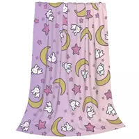 Sailor Moon - Usagi's Print Moon Bunny Blanket Blanket Fleece Super Soft Sofa Throw Blankets For Home Office Throws Bedspread 2