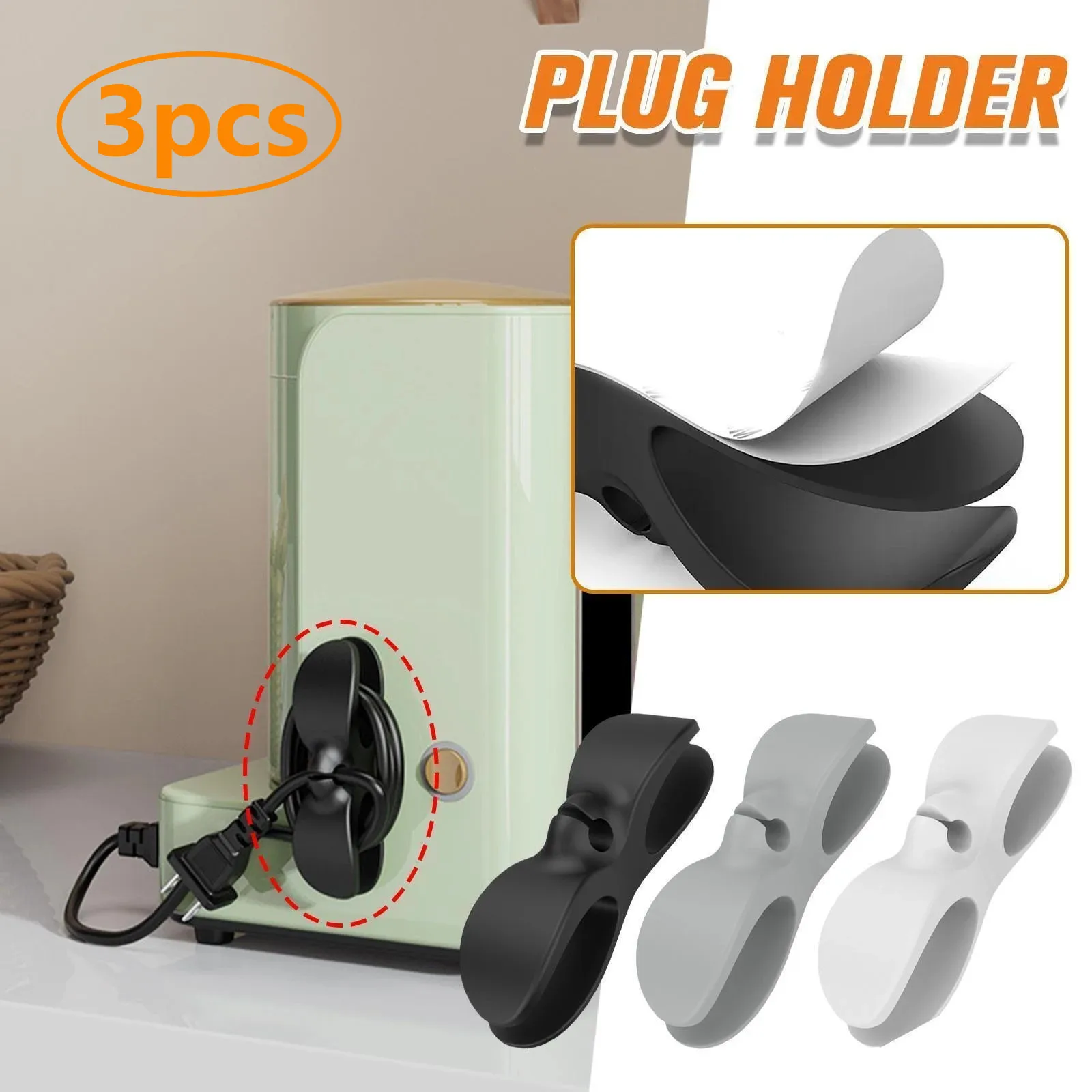 Cord Organizer for Kitchen Appliances, 3 PCS Stick on Cable Wrapper Holder  Winde