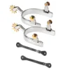 Hight Quality Horse Spurs Stainless Steel with Copper Rowel Anti-rust Horse Racing Equipment Horse Riding Spurs 1