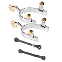 Hight Quality Horse Spurs Stainless Steel with Copper Rowel Anti-rust Horse Racing Equipment Horse Riding Spurs 1