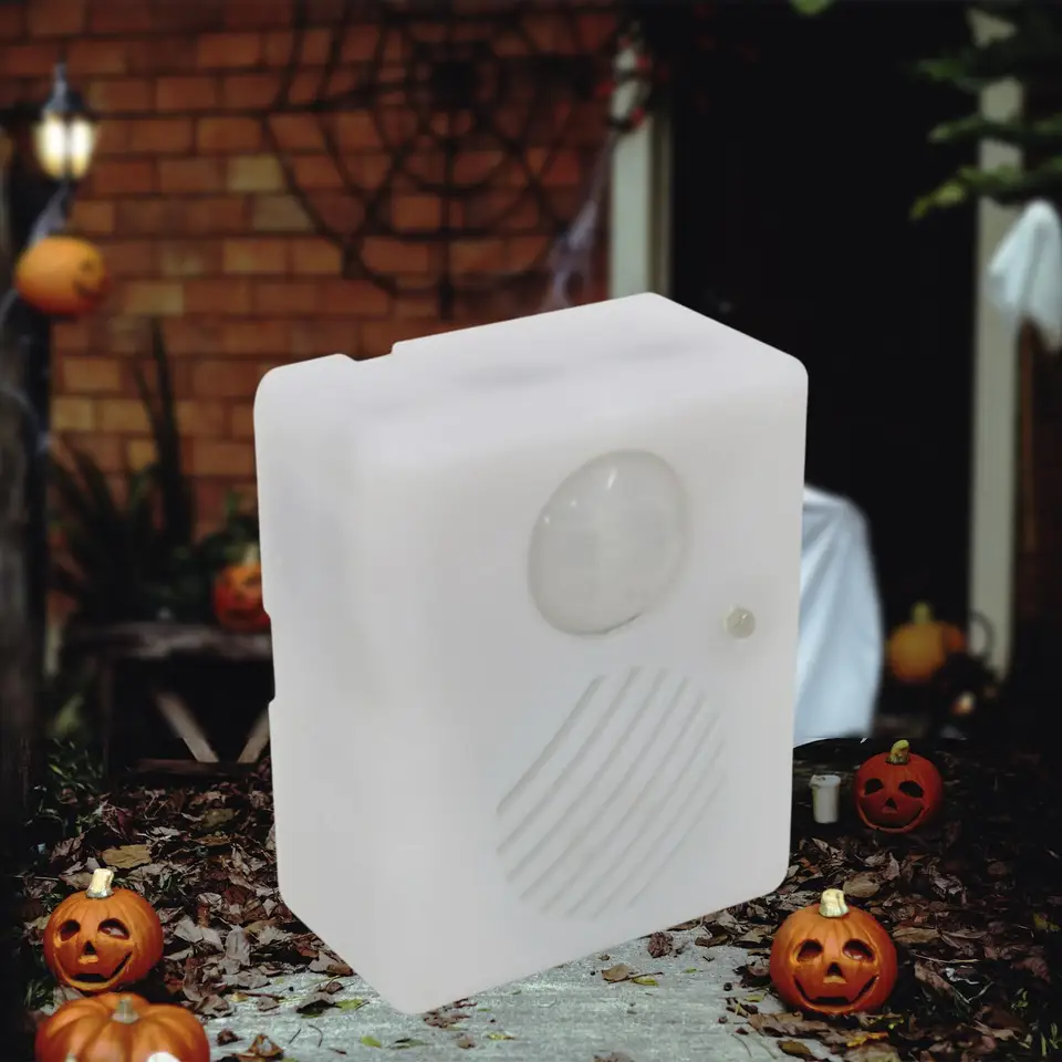 Épouvantail Halloween HOMCOM 77 Cm Avec Yeux Lumineux Rouges Et Détecteur De Bruit/mouvement - Décoration Effrayante Pour Intérieur/extérieur