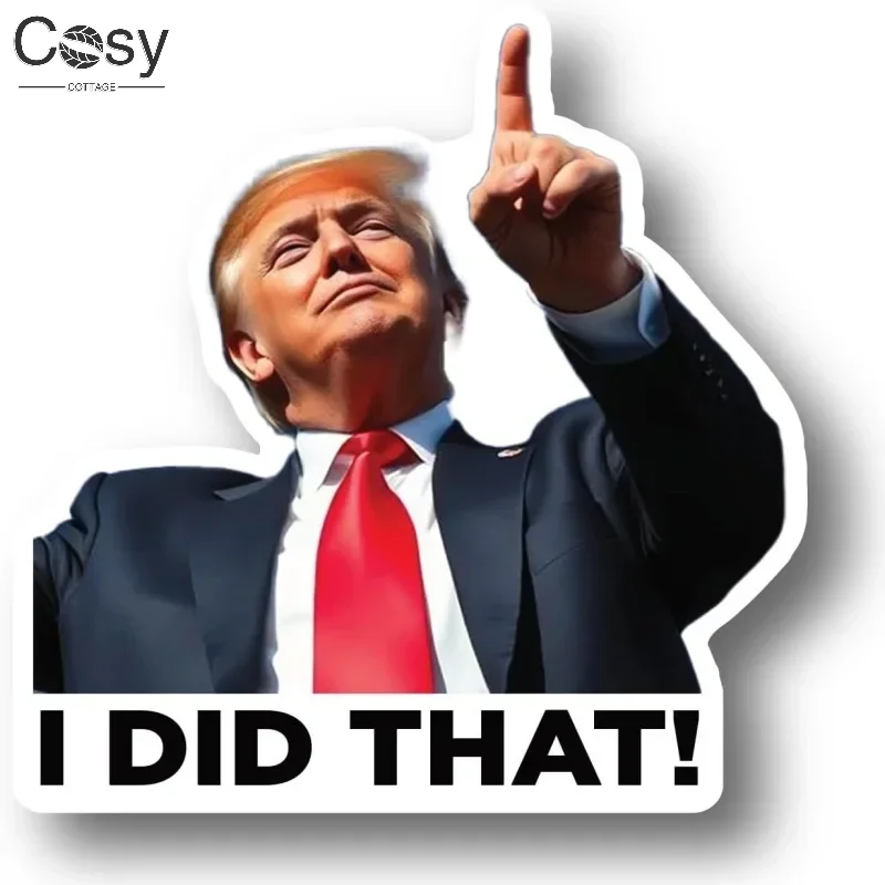100pcs Gas Pump Stickers Decal Funny Trump I Did That Stickers 5x3.8cm Creative Tariff Sticker Trump Waterproof Sticker gas pump stickers